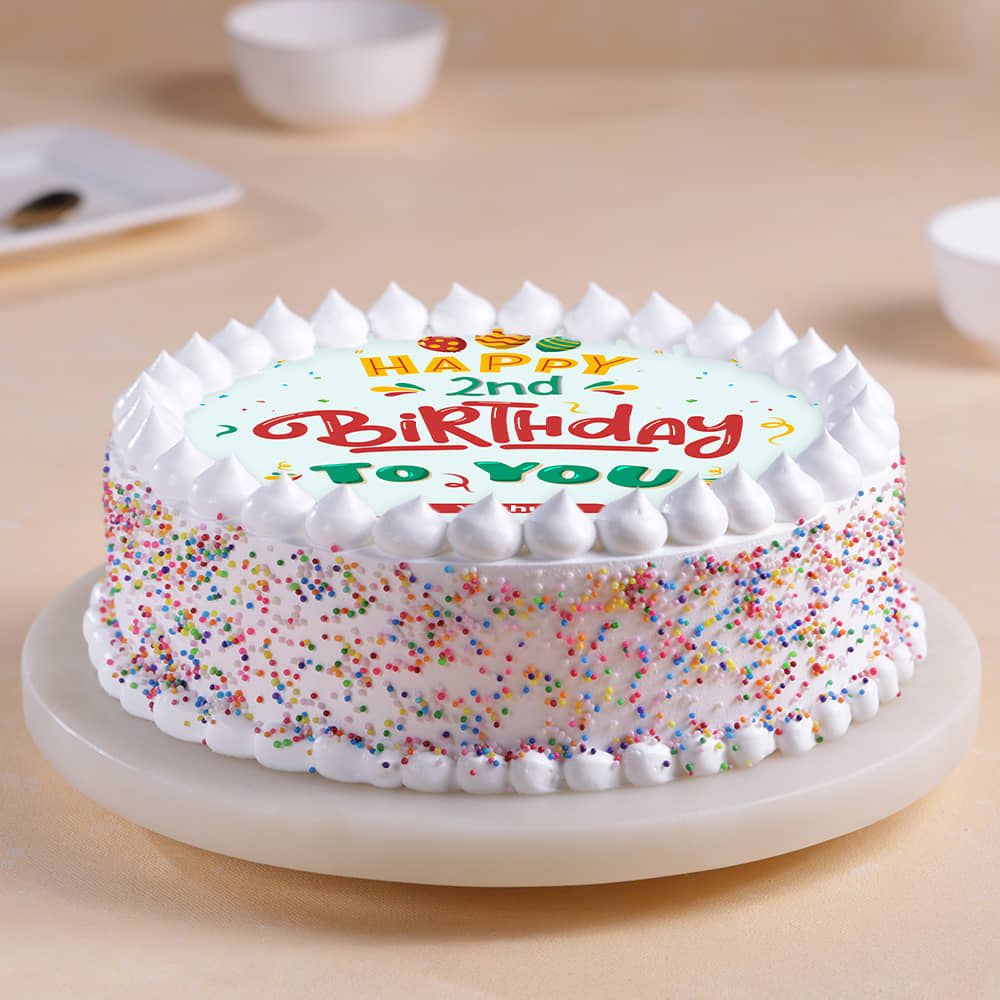 Cheerful Second Birthday Cake