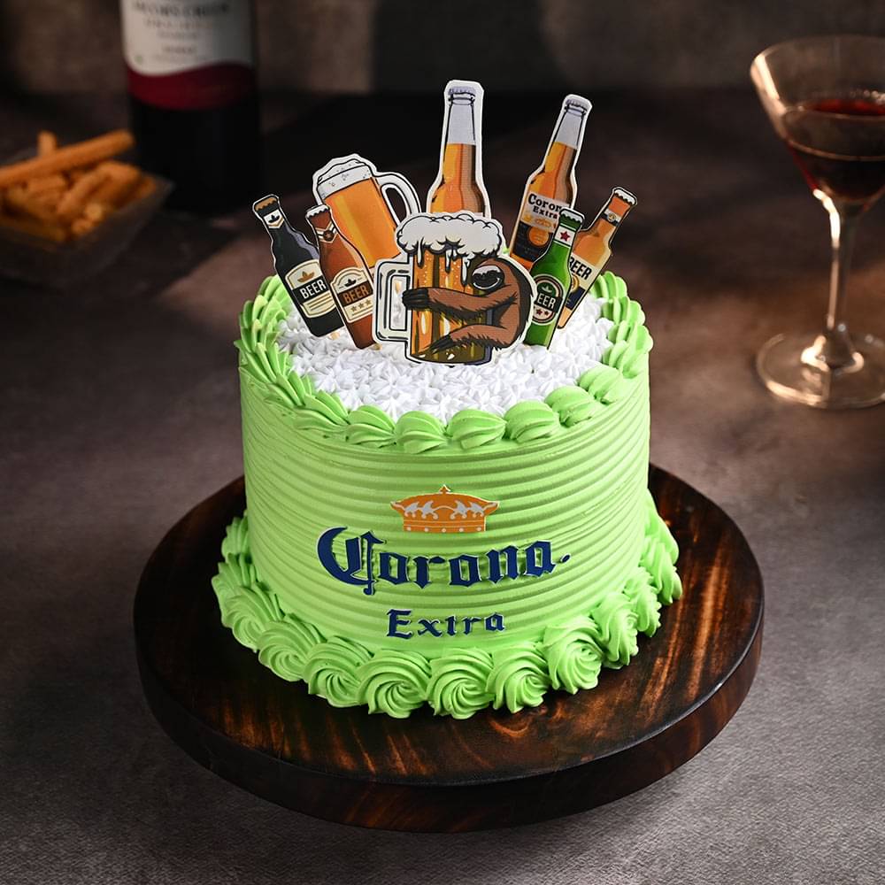 Side View of Cheers To Beer Celebration Cake