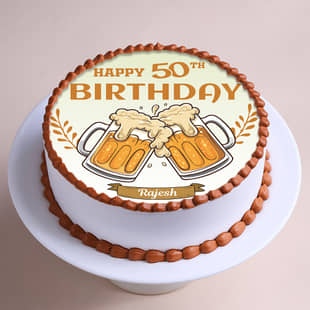 Cheers To Fifty Birthday Cake Cheers To Fifty Birthday Cake