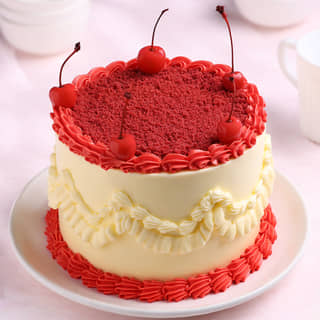 Cherries N Cheers Red Velvet Cake