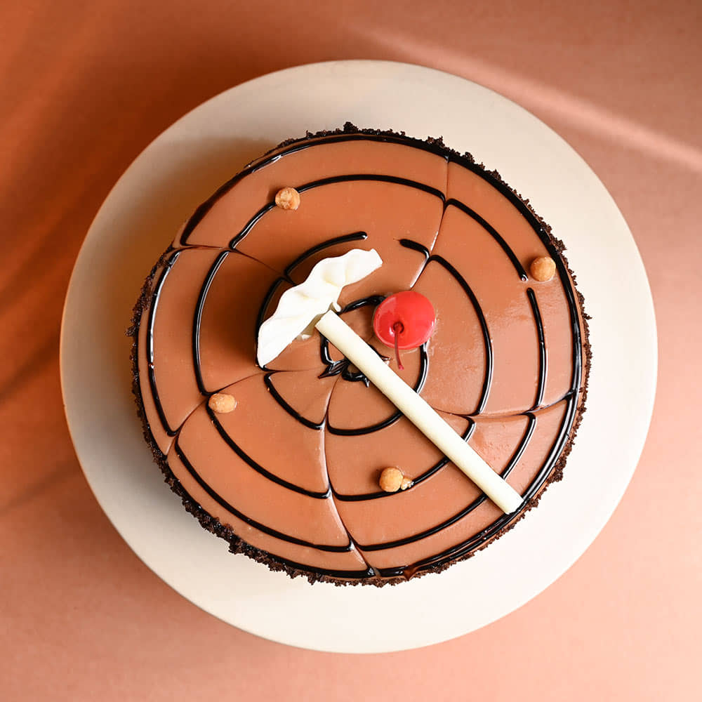 Cherry Butterscotch Cake With Love Topper