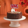 Cherry Butterscotch Cake With Love Topper