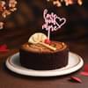 Cherry Butterscotch Cake With Love Topper