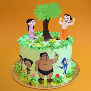 Chhota Bheem Laddoo Party Cake Chhota Bheem Laddoo Party Cake