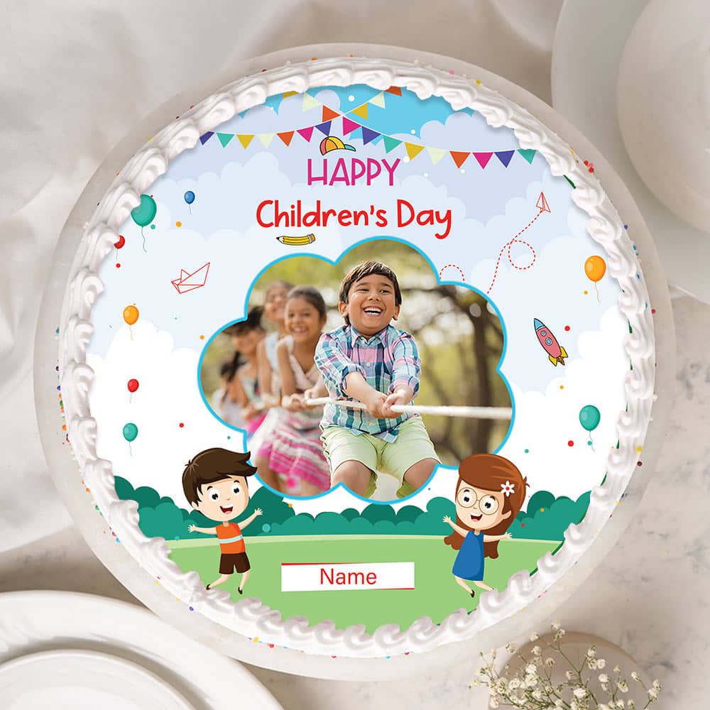 Childrens Day Photo Cake