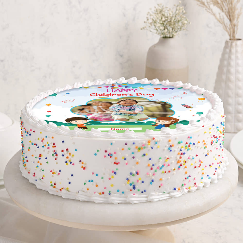 Childrens Day Photo Cake