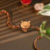 Choco Walnut Brownie Duo With Cute Pooh Rakhi