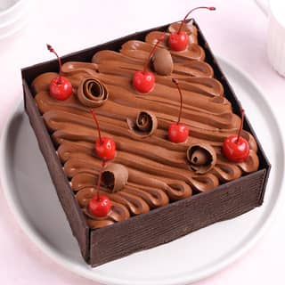 Top View of Choco Cherry Black Forest Cake