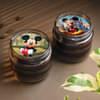 Choco Jar Cakes Duo With Mickey Rakhi