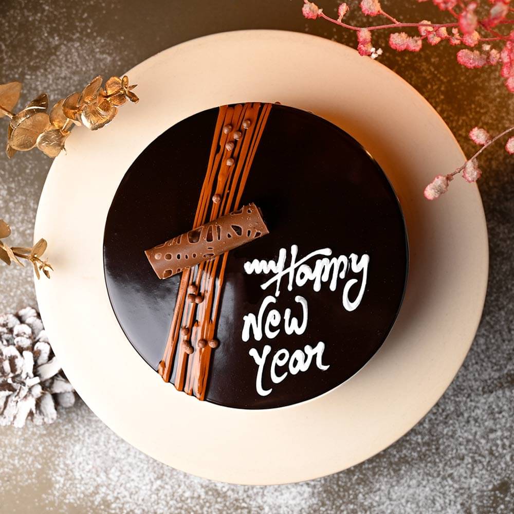 Choco Loaded Cake For New Year 