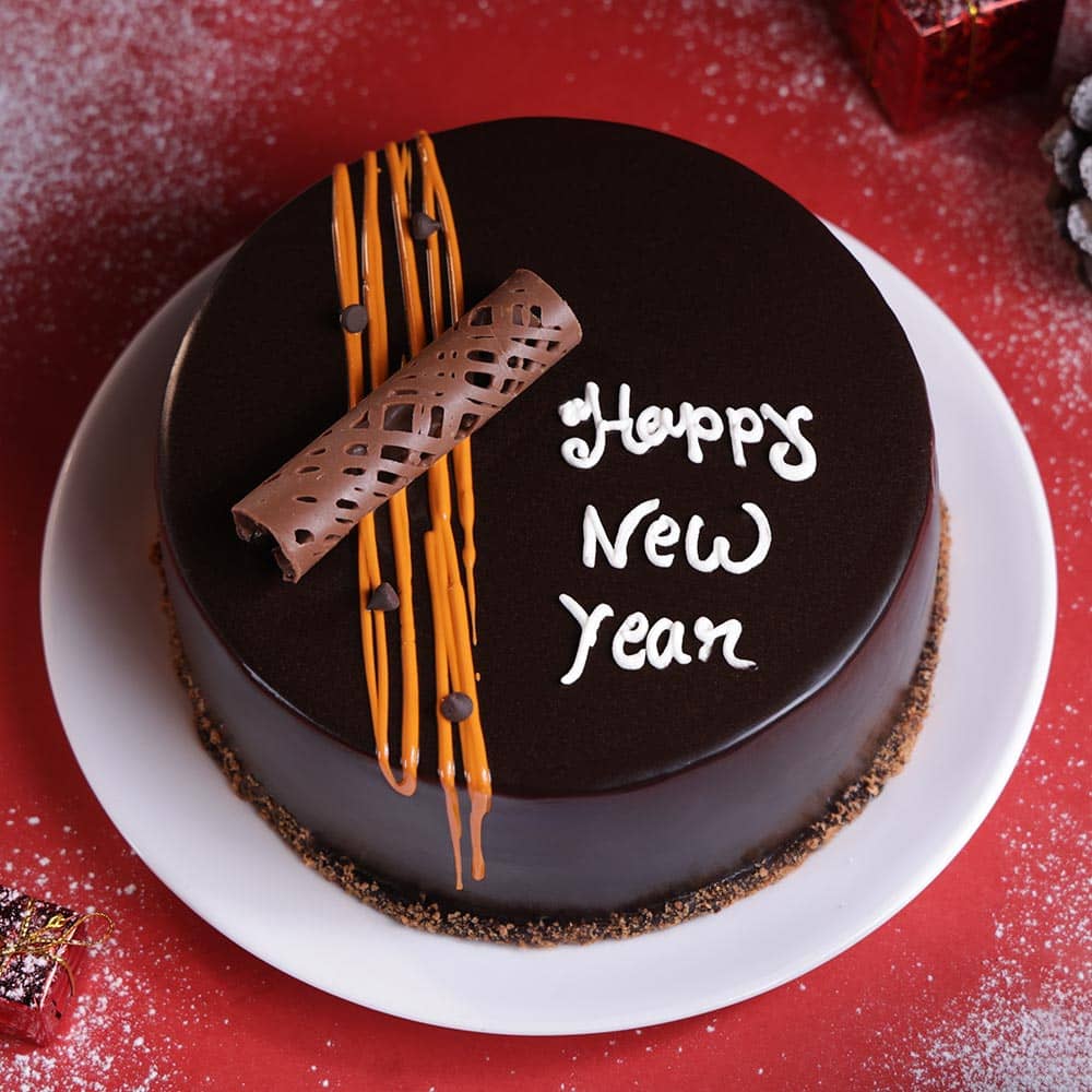 Choco Loaded Cake For New Year 