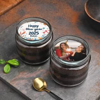 Choco New Year Jar Cakes