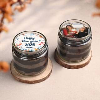 Choco New Year Jar Cakes