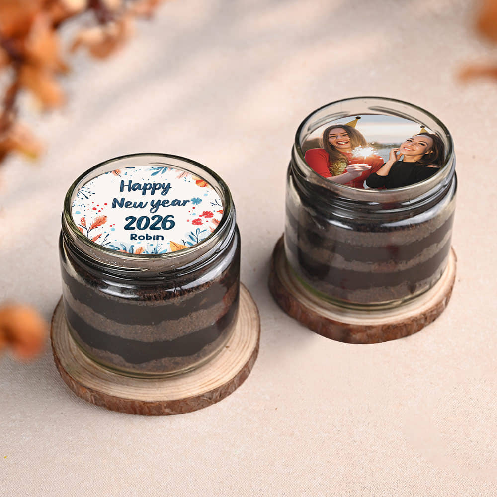 Choco New Year Jar Cakes