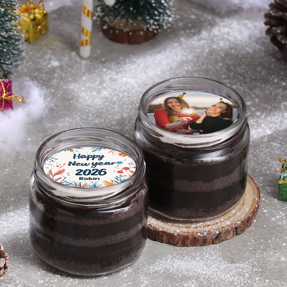Choco New Year Jar Cakes