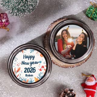 Top View of Choco New Year Jar Cakes Top View of Choco New Year Jar Cakes