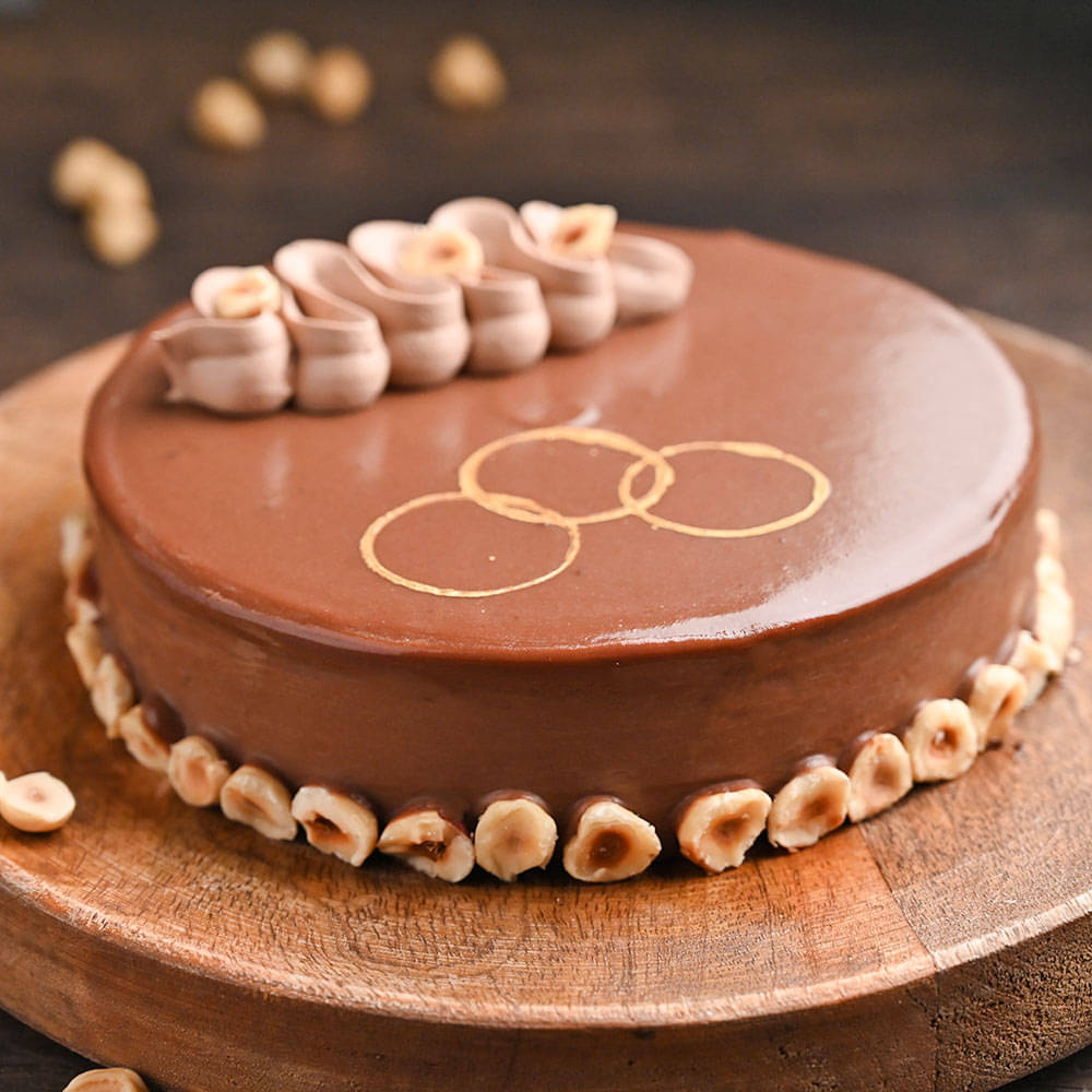 Hazelnut Chocolate Cake Recipe | Soft & Spongy Eggless Chocolate Cake -  YouTube
