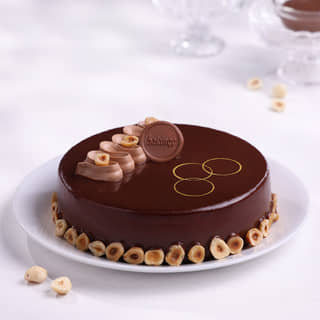 Front View of Nutella Hazelnut Cake