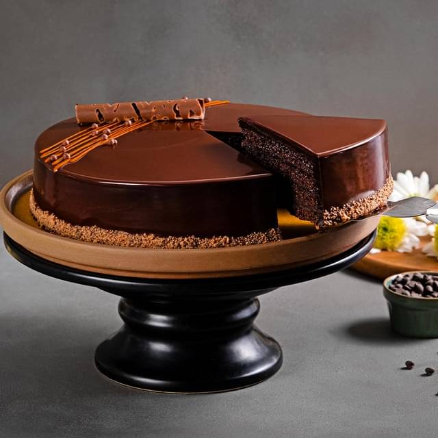 Round Chocolate Truffle Same Day Cake Delivery 