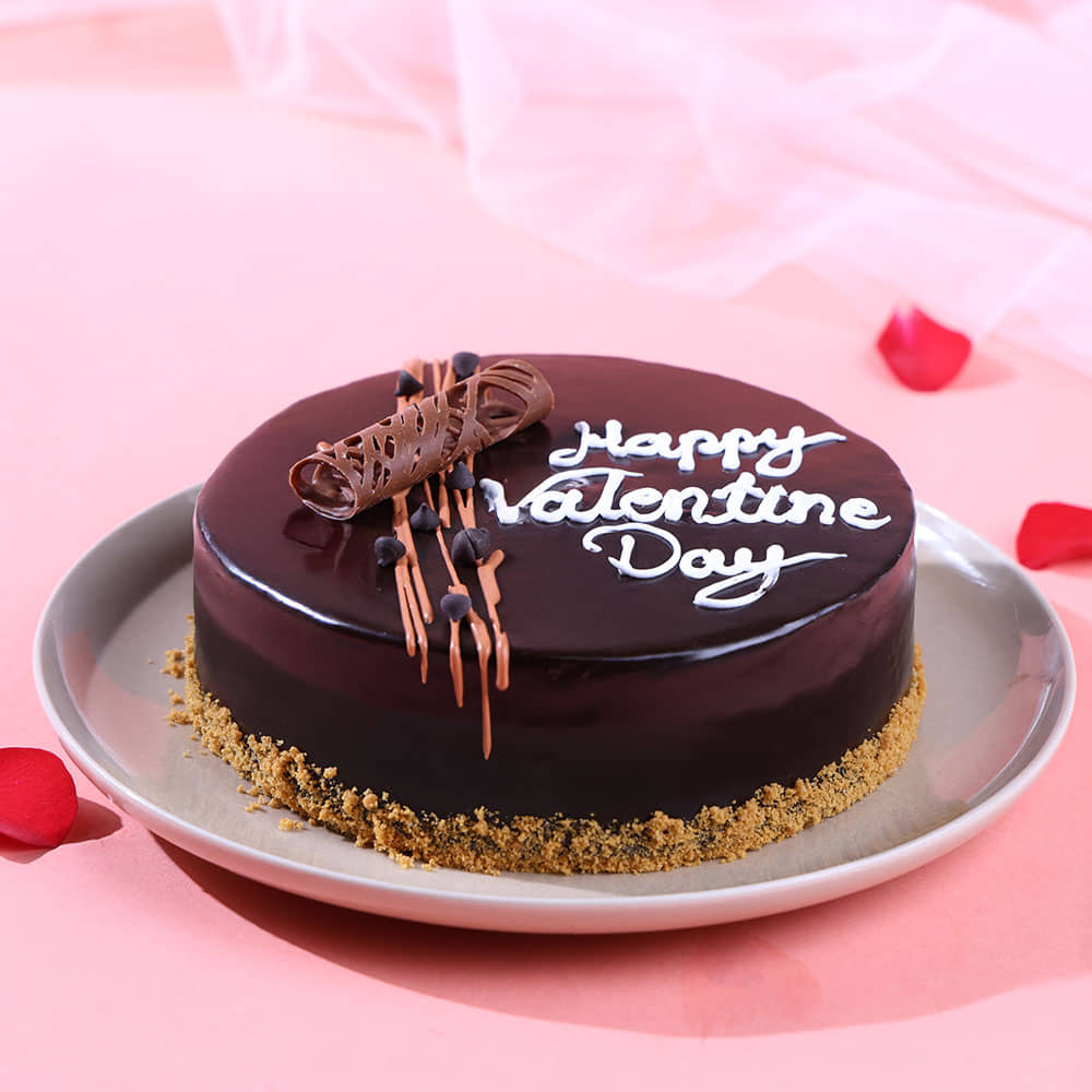 Choco Truffle Glazed Valentine Cake Choco Truffle Glazed Valentine Cake