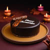 Side View of Choco Truffle Janmashtami Cake