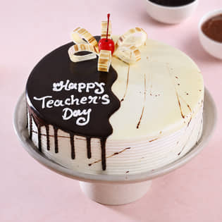 Choco Vanilla Teachers Day Cake