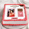 Chocolate Couple Photo Cake