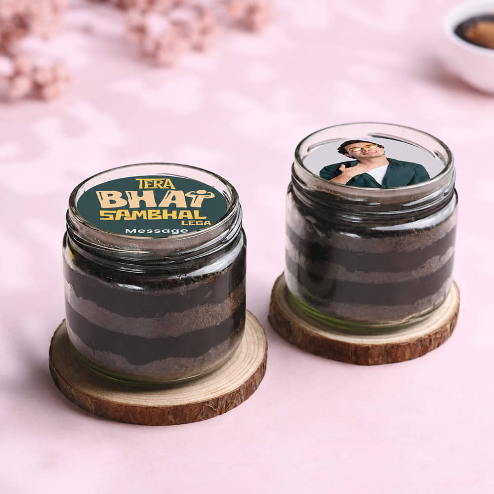 Chocolate Jar Cake Duo For Bro
