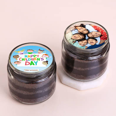 Chocolate Jar Cakes Duo For Childrens Day