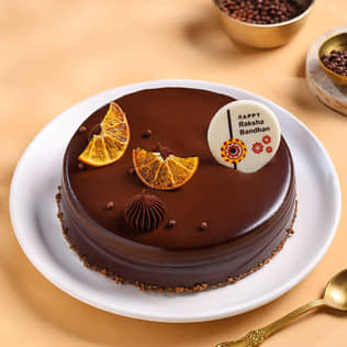 Chocolate N Orange Raksha Bandhan Cake Chocolate N Orange Raksha Bandhan Cake