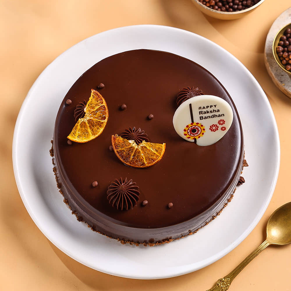 Chocolate N Orange Raksha Bandhan Cake