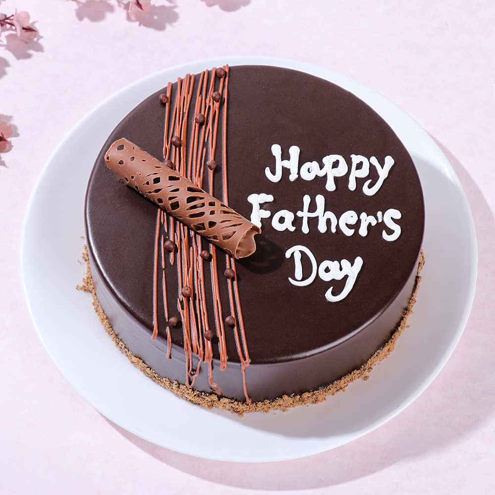 Fathers Day Chocolate Truffle Treat Side View of Fathers Day Chocolate Truffle Treat