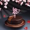 Valentine Chocolate Truffle Cake With Love Topper