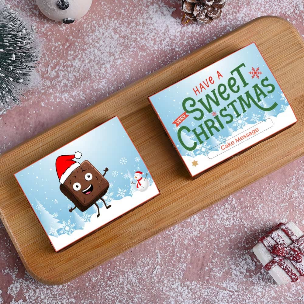 Chocolate Walnut Brownie Duo For Christmas