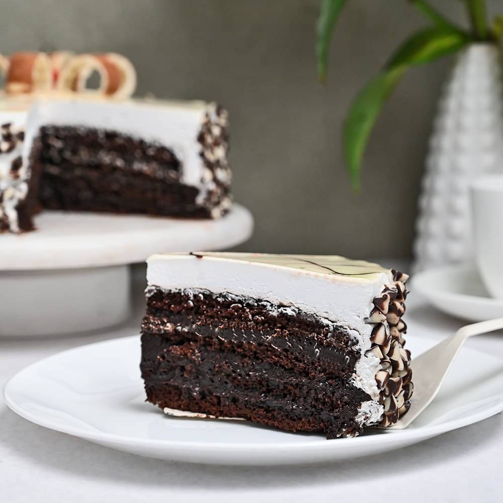 Zoomed View of Chocolate Marble Cake