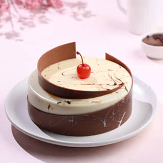 Top View of Marble Chocolate Cake