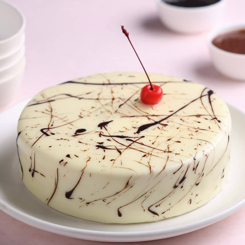 Marble Chocolate Cake Side View of Marble Chocolate Cake