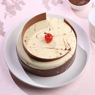Side View of Marble Chocolate Cake