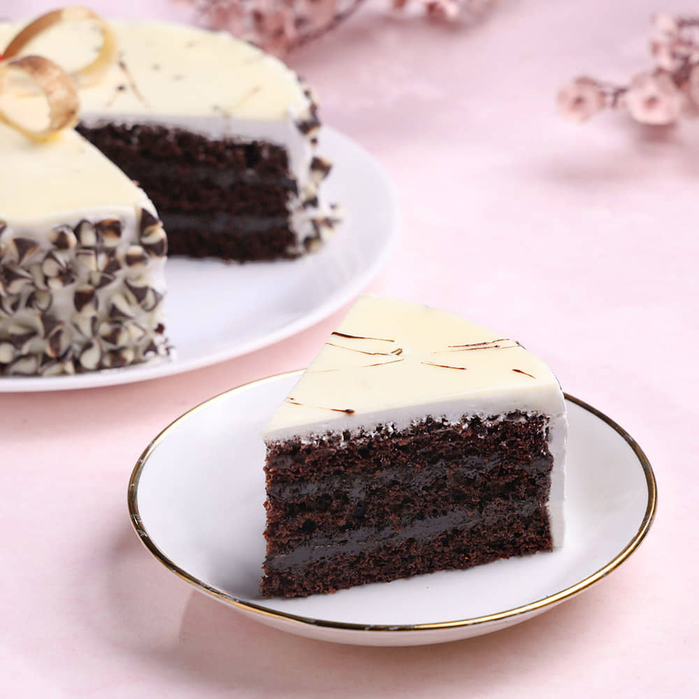 Zoomed View of Chocolate Marble Cake