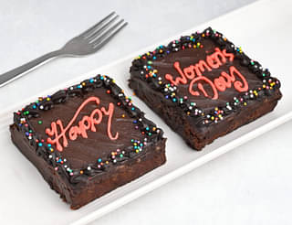 Set of 2 Chocolate Walnut Brownie for Women's Day