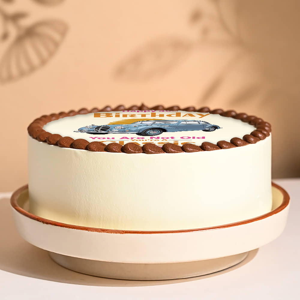 Classic At Forty Birthday Cake