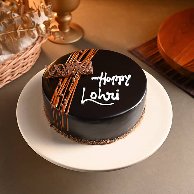 Buy Classic Choco Truffle Happy Lohri Cake Online - Order Now