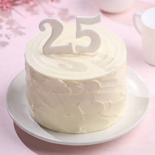 Classic Twenty Fifth Anniversary Cake Classic Twenty Fifth Anniversary Cake