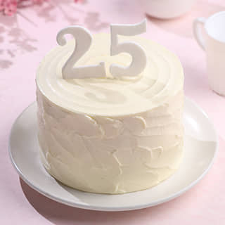 Classic Twenty Fifth Anniversary Cake