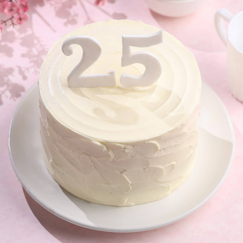 Classic Twenty Fifth Anniversary Cake