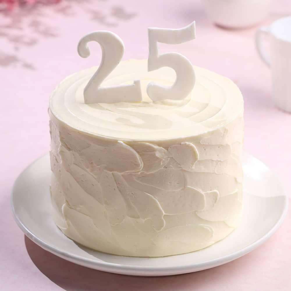 Classic Twenty Fifth Anniversary Cake