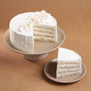 Sliced View of Classic Vanilla Minimalist Cake