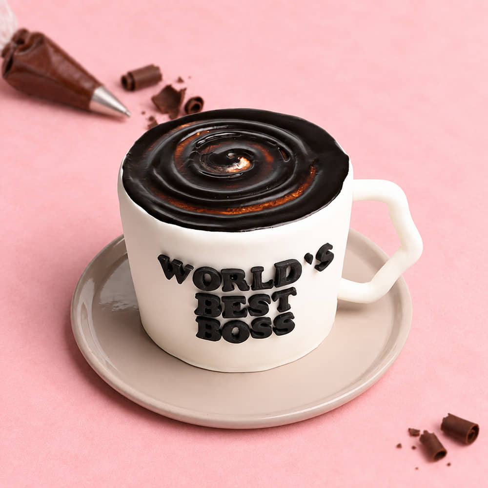 Best Boss Coffee Mug Cake Side View of Coffee Mug World Best Boss Cake
