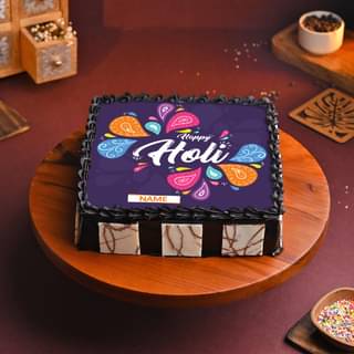 Happy Holi Colourful Poster Cake