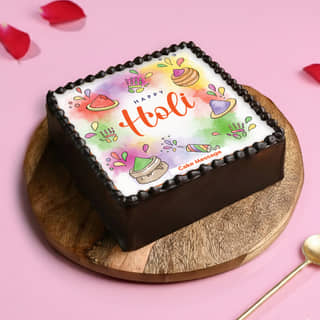 Colourful Gulal Holi Cake
